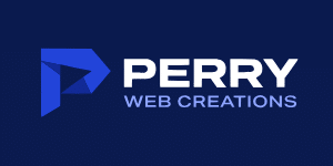 Perry web creations sponsor logo navy